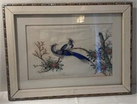 Framed Bird Painting 16” x 12”