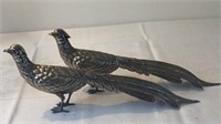 Pair of Silver Plated Pheasants from Spain