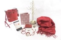 Bonded Leather Purse, Scarf's, Bracelet's, Stand