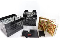 Metal Cut Out Storage Boxes & Note Books