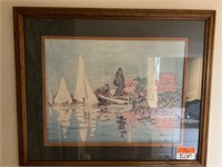 FRAMED AND MATTED MONET PRINT