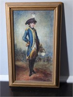 Regimental French Soldier Painting in Board