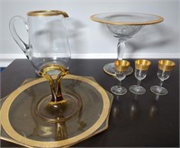Lot of Gold Rim Formal Service Pieces