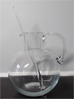 Glass Pitcher with Glass Stirrer