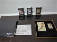 Lot of 4 Zippo Lighters, Includes Petty Girl