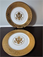 Pair of Congressional Club Lady's Luncheon Plates