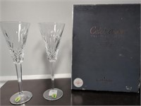 Pair of Waterford Crystal 'Celebration' Flutes