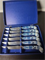 Vintage Set of 6 Sheffield England Prill Knives