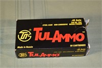 50 cartridges TulAmmo 45 auto 230 gr. FMJ ammo