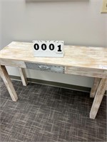 Rustic Wood Console Table With Drawer