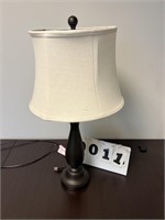 Table Top Lamp with Fabric Shade