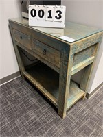 Distressed Console Table W Drawers