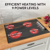 Cooktop 4 Burners, 30 Inch Radiant Electric Stove