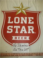 Lone Star Beer Corrugated Plastic Shield Sign