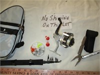 Compact Fishing Rod & Reel Set & Multi Tool
