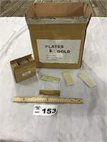 225 GOLD PLASTIC ENGRAVING PLATES