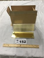 45 GOLD PLASTIC ENGRAVING PLATES