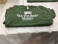 5 OUR 2ND RIGHT ARMORY TSHIRTS, XL
