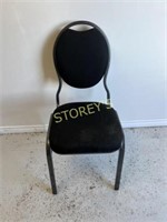 Black Cushioned Stacking Banquet Chair