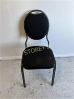 Black Cushioned Stacking Banquet Chair