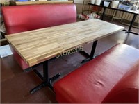 Dbl Ped. Dining Table - 6' x 25.5"