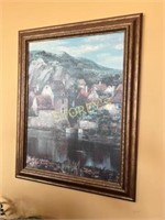 Framed Canvas Farm House Picture by Duvall - 30 x