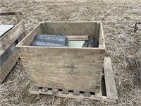 Large Wooden Crate of Used Slate Roofing