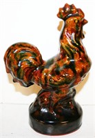 Excellent 2002 Ned Foltz Redware Rooster 8.5"H