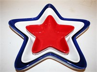 Lg Graduated Set of Red, White, Blue Star