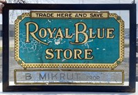 Royal Blue Store Stencil Advertising