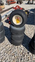 4-Golf cart tires on steel wheels  Kenda Hole-N-1