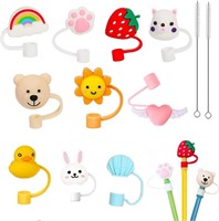 NEW Adorable Silicone Straw Tips Cover