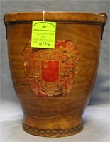 Antique leather English fire bucket