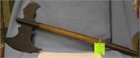 Antique Viking style fire department broad axe