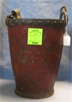 Great early leather antique fire bucket