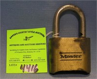 Vintage solid brass Master combination lock