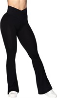 NEW$38(SMALL) Flare Leggings, Crossover Yoga Pants