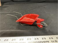 Tin toy wheelbarrow
