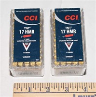 100 ROUNDS CCI 17HMR 17GR JACKETED HOLLOW