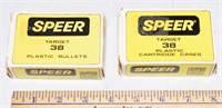 LOT - 100 SPEER TARGET 38 PLASTIC BULLETS