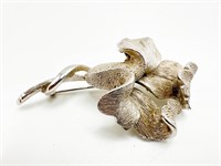 CORO SIGNED FLORAL BROOCH