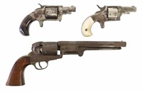 (3) ANTIQUE REVOLVERS POOR CONDITION FOR PARTS