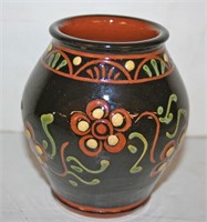 Wonderful 1996 Breininger Redware Decorated Pot