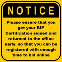 Please Be Sure To Get Your Bip Certification