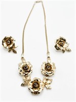 ROSES NECKLACE + EARRINGS