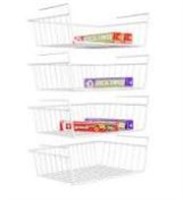 Under Shelf Basket, Ispecle 4 Pack White Wire