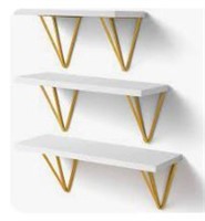 White Floating Shelves - Elegant Vanity Triangle