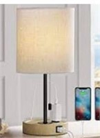 Usb Table Lamp Set Of 2, Wood Desk Lamps With