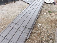 76 sheets of dark brown roofing metal