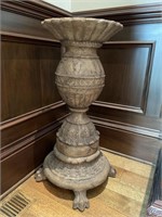 FAUX STONE PEDESTAL TABLE/PLANT STAND